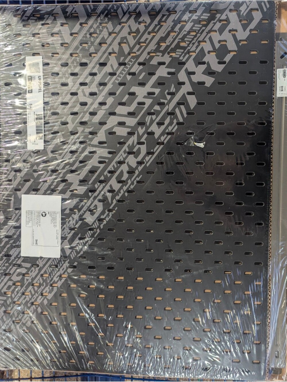 IKEA UPPSPEL Pegboard Black Gray Graphic Gaming 805.077.88 30" x 22" NEW